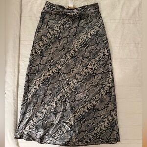 Snake Print Long Skirt